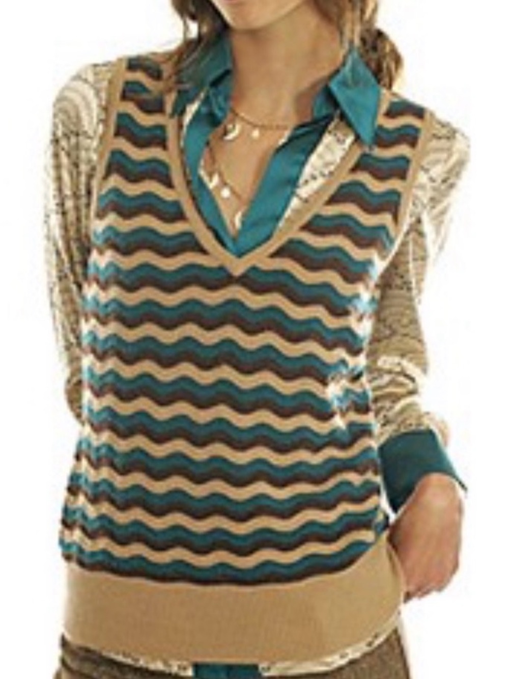Trina Turk Large Cashmere Sweater Vest